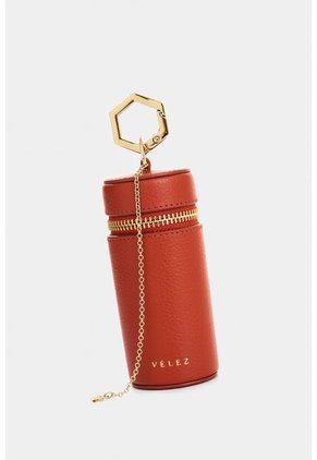 Cilindro Mini Monedero De Cuero Para Mujer Luminia Cilindro Mini Monedero De Cuero Para Mujer Luminia Rojo VÉLEZ