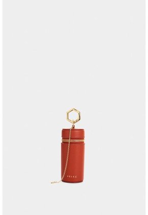 Cilindro Mini Monedero De Cuero Para Mujer Luminia Cilindro Mini Monedero De Cuero Para Mujer Luminia Rojo VÉLEZ