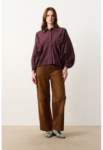 Camisa Tipo Globo Para Mujer Bila Camisa Tipo Globo Para Mujer Bila Vinotinto XL VÉLEZ Vélez