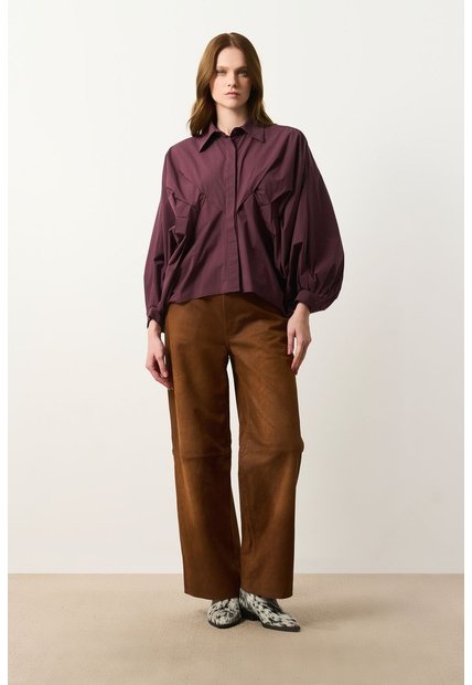 Camisa Tipo Globo Para Mujer Bila Camisa Tipo Globo Para Mujer Bila Vinotinto XL VÉLEZ