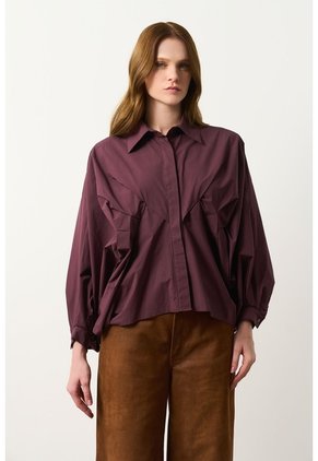 Camisa Tipo Globo Para Mujer Bila Camisa Tipo Globo Para Mujer Bila Vinotinto XL VÉLEZ