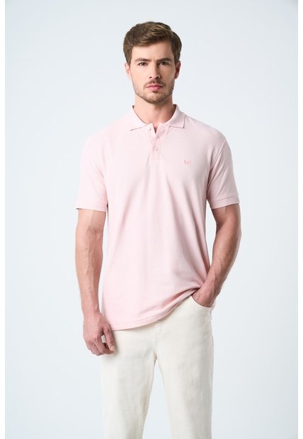 Polo Para Hombre Semi Fit Detalle Jacquard Polo Para Hombre Semi Fit Detalle Jacquard Rosado XXL VÉLEZ