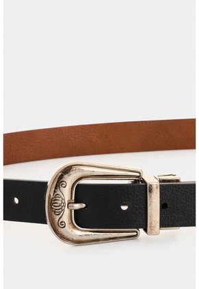 Cinturón Doble Faz En Cuero Para Mujer Azariche Cinturón Doble Faz En Cuero Para Mujer Azariche Negro S VÉLEZ
