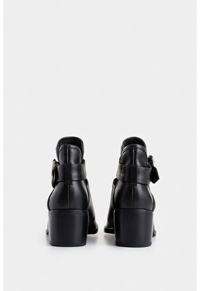 Botines Tacón Campina De Cuero Hebilla Negro Botines Tacón De Cuero Hebilla Negro 41 VÉLEZ