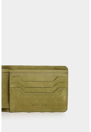 Billetera En Cuero Nobuck Croco Para Hombre Tessa 2.0 Billetera En Cuero Nobuck Croco Para Hombre Tessa 2.0 Verde Oliva VÉLEZ