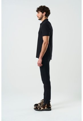 Polo Manga Corta Essential Para Hombre Textura Polo Manga Corta Essential Para Hombre Textura Negro M VÉLEZ