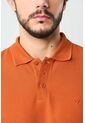 Polo Para Hombre Semi Fit Detalle Jacquard Polo Para Hombre Semi Fit Detalle Jacquard Naranja XS VÉLEZ de Vélez