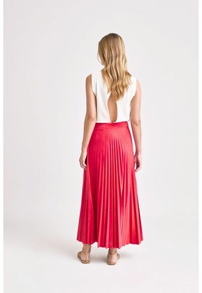 Falda Plisada Alma Para Mujer Tejido De Punto Falda Plisada Alma Para Mujer Tejido De Punto Rojo 12 VÉLEZ