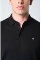 Polo Alcor Manga Corta Para Hombre Detalle Acanalado Polo Alcor Manga Corta Para Hombre Detalle Acanalado Negro XS VÉLEZ de Vélez