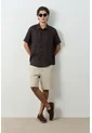Camisa En Lino Manga Corta Siena Para Hombre Camisa En Lino Manga Corta Siena Para Hombre Cafe M VÉLEZ de Vélez