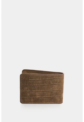 Billetera En Cuero Nobuck Croco Para Hombre Tessa 2.0 Billetera En Cuero Nobuck Croco Para Hombre Tessa 2.0 Tabaco VÉLEZ