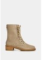 Botines Lirio De Cuero Para Mujer Tipo Militar Beige Botines Lirio De Cuero Para Mujer Tipo Militar Beige 35 VÉLEZ de Vélez