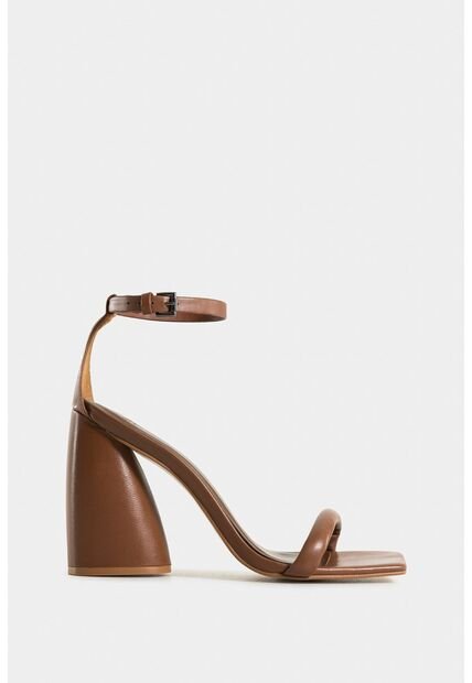 Sandalias Tacón Uyuni De Cuero Para Mujer Strap Abullonada Sandalias Tacón Uyuni De Cuero Para Mujer Strap Abullonada Miel 37 Vélez