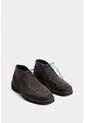 Zapatos Cordón De Cuero Gamuza Para Hombre Costura Contraste Zapatos Cordón De Cuero Gamuza Para Hombre Costura Contraste Gris Pistola 38 VÉLEZ de Vélez