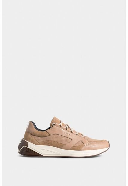 Tenis Bombay De Cuero Liso Y Gamuzado Para Hombre Vira En Talón Tenis Bombay De Cuero Liso Y Gamuzado Para Hombre Vira En Talón Arena 38 Vélez