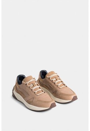 Tenis Bombay De Cuero Liso Y Gamuzado Para Hombre Vira En Talón Tenis Bombay De Cuero Liso Y Gamuzado Para Hombre Vira En Talón Arena 38 Vélez