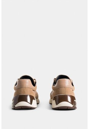 Tenis Bombay De Cuero Liso Y Gamuzado Para Hombre Vira En Talón Tenis Bombay De Cuero Liso Y Gamuzado Para Hombre Vira En Talón Arena 38 Vélez