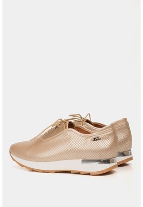 Zapatos Cordón De Cuero Para Mujer Suela Deportiva Zapatos Cordón De Cuero Para Mujer Suela Deportiva Dorado 40 VÉLEZ