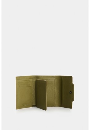 Billetera En Cuero Para Mujer Taupe Billetera En Cuero Para Mujer Taupe Verde Oliva VÉLEZ
