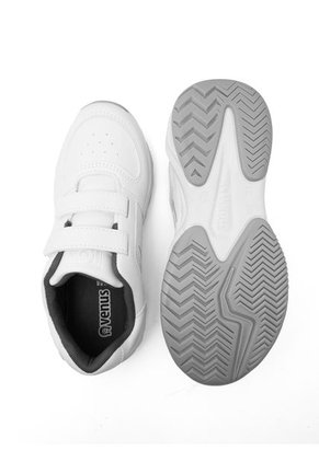 Tenis Escolares Unisex Venus Blanco/Gris – Comodidad Y Durabilidad Para El Colegio