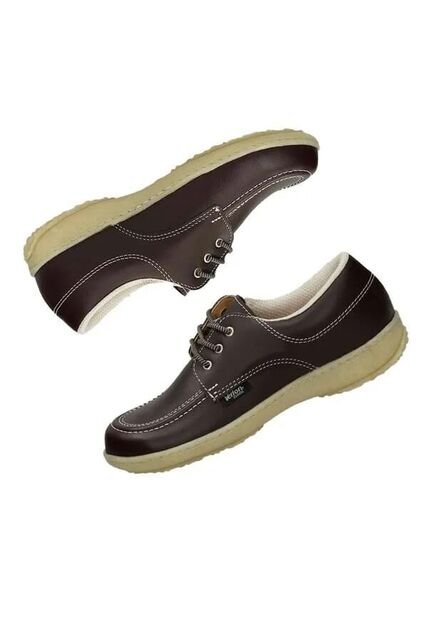 Zapatillas Escolar Infantil Para Niños Verlon Café Diana Gold