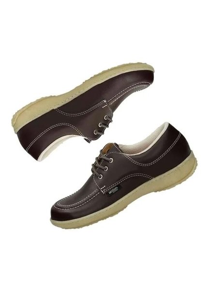 Zapatillas Escolar Infantil Para Niños Verlon Café Diana Gold