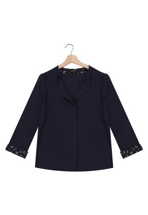 Blusa Azul Oscuro-Blanco-Café Vero Moda