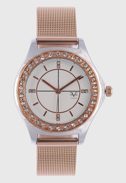 Reloj Oro Rosa-Plateado VERSACE 19.69