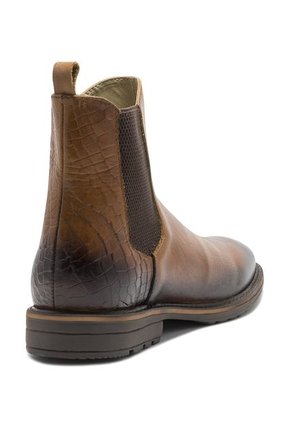 Bota Para Hombre Cuero Miel Croco VFYN 1001 3