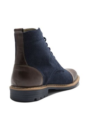 Bota Para Hombre Cuero Azul X Café VFYN 450 3
