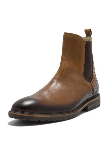 Bota Para Hombre Cuero Miel Croco VFYN 1001 3