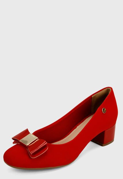 Tacón Bajo Rojo Via Marte