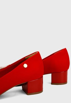 Tacón Bajo Rojo Via Marte