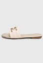Sandalia Plana Beige-Dorado Via Marte de Via Marte