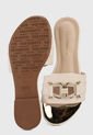 Sandalia Plana Beige-Dorado Via Marte de Via Marte