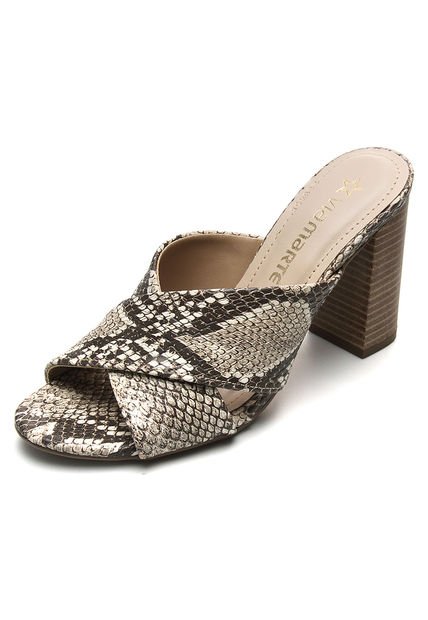 Sandalia Tacón Animal Print Via Marte