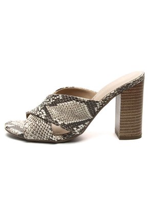 Sandalia Tacón Animal Print Via Marte