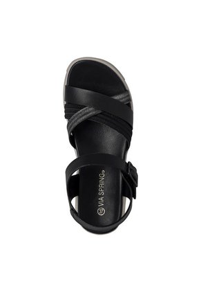 SANDALIA MUJER PLATAFORMA VIA SPRING NEGRO