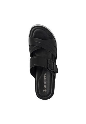 SANDALIA MUJER PLATAFORMA VIA SPRING NEGRO