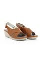 Sandalias Para Mujer Marca Via Spring, Color Camel de Via Spring