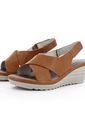 Sandalias Para Mujer Marca Via Spring, Color Camel de Via Spring