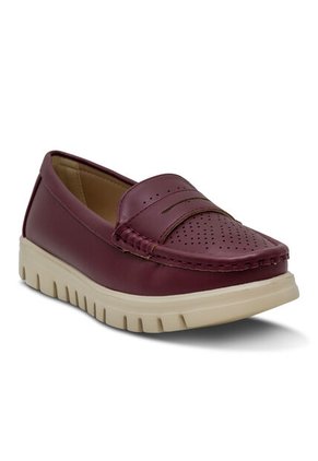Mocasines Via Spring Burgoña Mujer