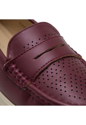 Mocasines Via Spring Burgoña Mujer