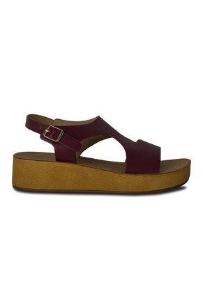 Sandalias Mujer Via Spring - Color Vinotinto 