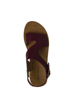 Sandalias Mujer Via Spring - Color Vinotinto 