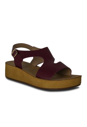 Sandalias Mujer Via Spring - Color Vinotinto 