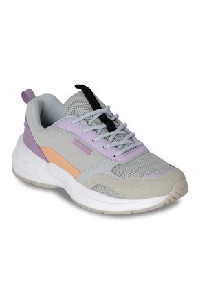 Tenis Casual Mujer Via Spring - Color Gris Y Lila