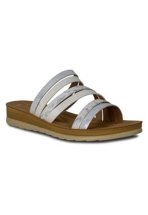 Sandalias Mujer Via Spring - Color Plateado/Café