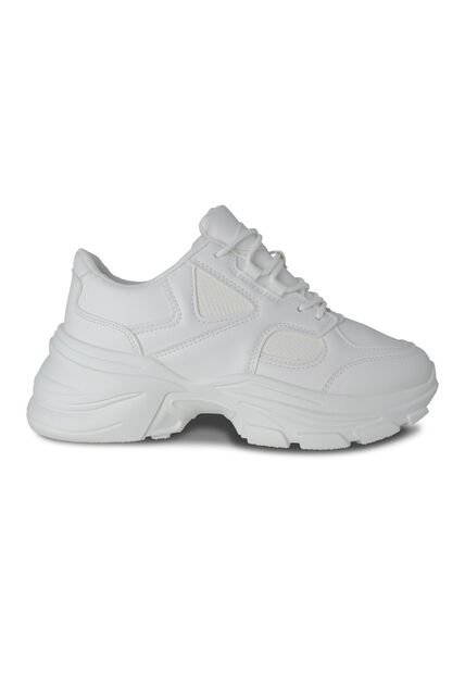 Tenis Casual Mujer Via Spring - Color Blanco