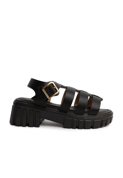 Sandalias Mujer Via Spring - Color Negro
